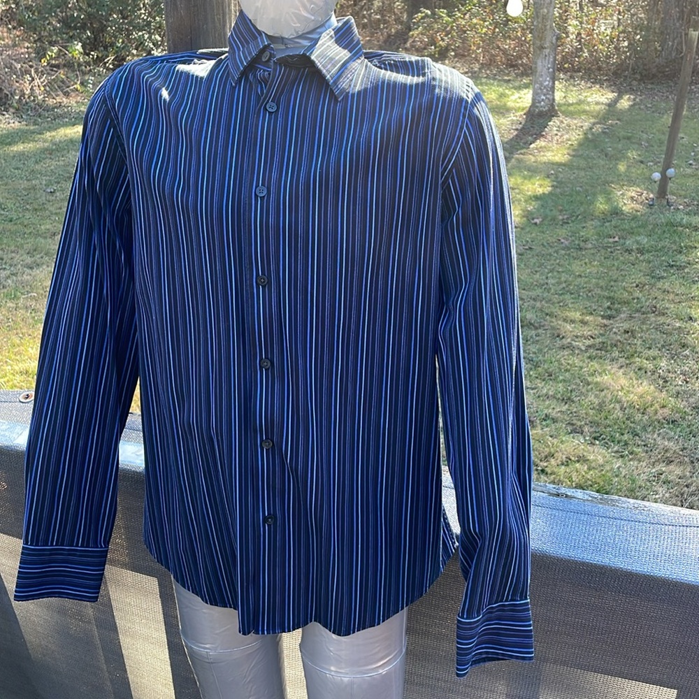 Express Men's Striped Dress Shirt